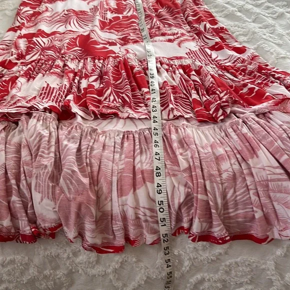 Soft Surroundings Lilo Palm Print
Maxi Dress Women 1X and 2X
Hi Low Hem - Picture 6 of 7